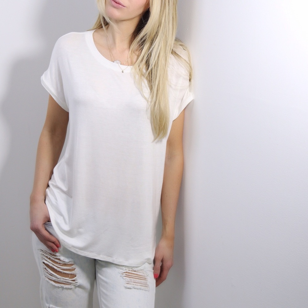 Soft Ivory White T Shirt - Picture 2 of 4
